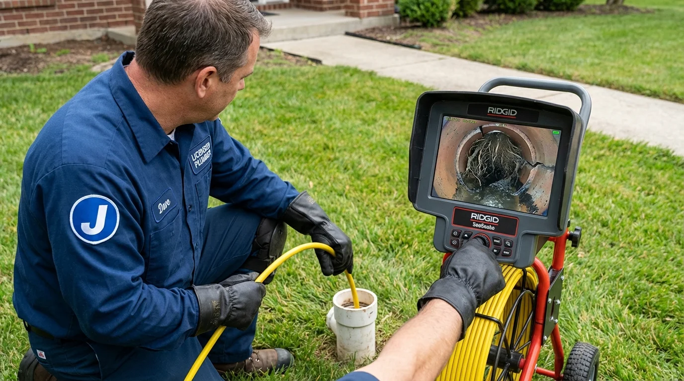 Sewer camera inspection being performed by Johns Plumbing LLC in Star City